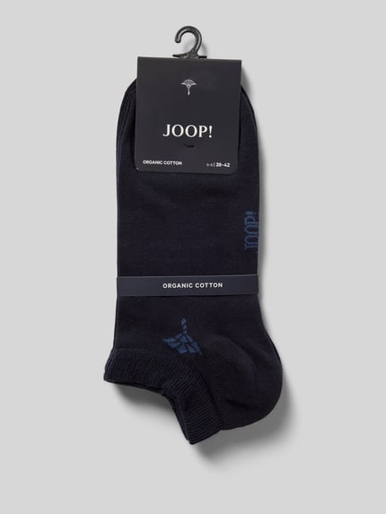 JOOP! COLLECTION Skarpety damskie JOOP! Collection;Mieszanka bawełny z dodatkiem streczu;Dopasowany krój;Model ‘Cornflower’;Nadruk z logo;Prążkowany ściągacz Granatowy 3