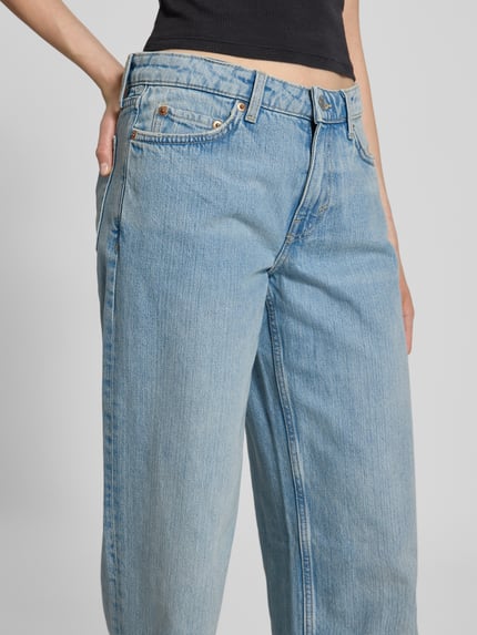 Weekday Loose Fit Jeans aus reiner Baumwolle Modell 'Ample' Hellblau Melange 3