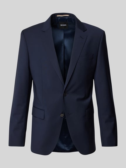 BOSS Slim fit 2-knoops colbert met kissing buttons, model 'Huge' Marineblauw - 2