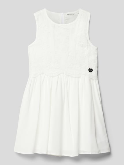GUESS Kleid im Stufen-Look mit Spitzenbesatz Weiss 1