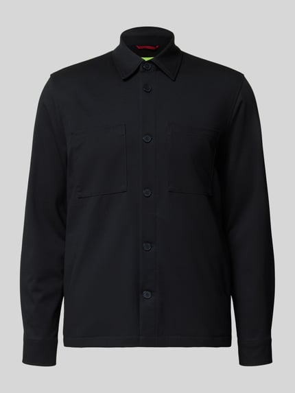 Regular fit overhemdjack met viscose model 'Messi' Shop The Look MANNEQUINE