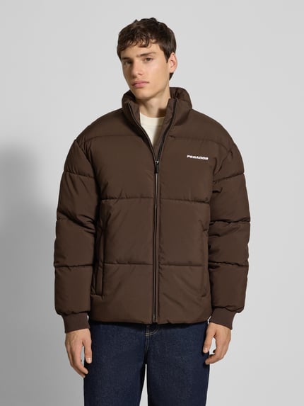 PEGADOR regular fit buffer jacket met logostitching model 'Solin' Donkerbruin - 4