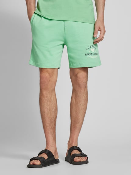 Lyle & Scott Sweatshorts mit Statement-Label-Print Hellgruen 4