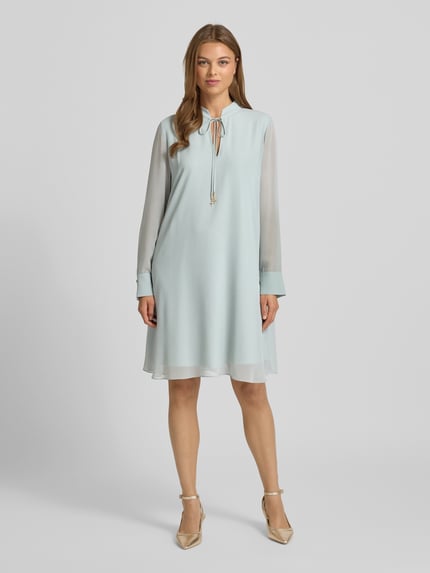 JOOP! Knielanges Kleid mit Stehkragen Modell 'Delilah' Aqua 1