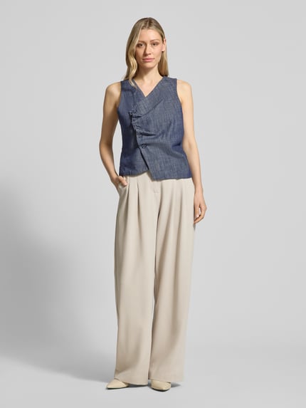 My Essential Wardrobe Weste mit V-Ausschnitt Modell 'DAZZIE' Dunkelblau 1