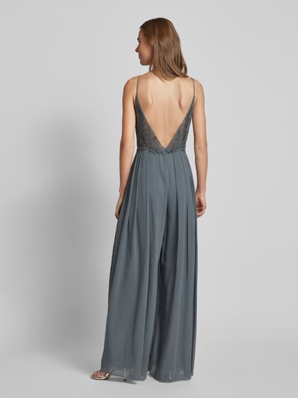 Laona Jumpsuit met strass-steentjes Middengrijs - 5