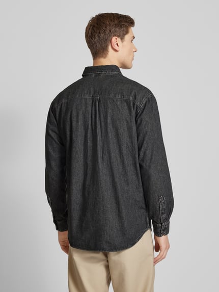 JACK & JONES Regular Fit Jeanshemd mit Brusttasche Modell 'CREEK' Dunkelgrau 5