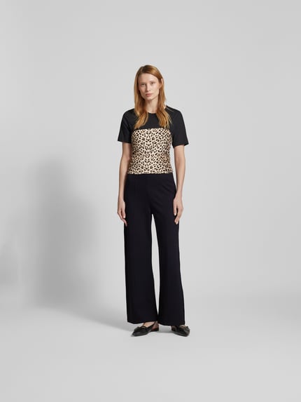 OH APRIL Stoffen broek met elastische band Zwart - 1
