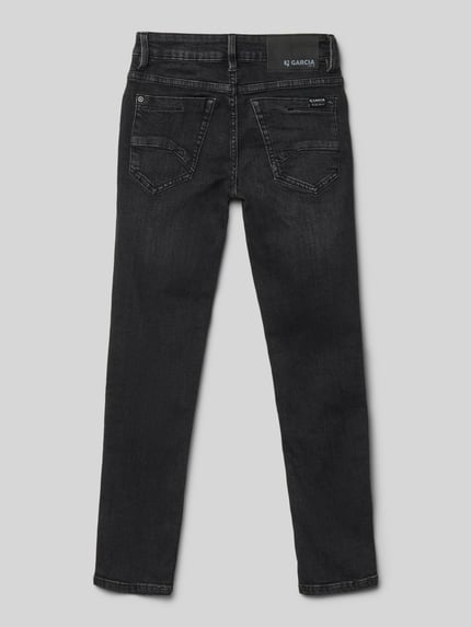 Garcia Jeansy o kroju slim fit z 5 kieszeniami model ‘TAVIO’ Czarny 3