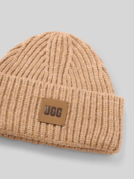 UGG Mütze mit Logo-Patch Camel 2