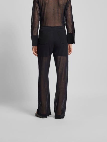 Victoria Beckham Stoffen broek in semitransparant design Zwart - 5
