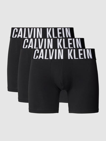Calvin Klein Underwear Trunks mit Label-Bund im 3er-Pack Black 1