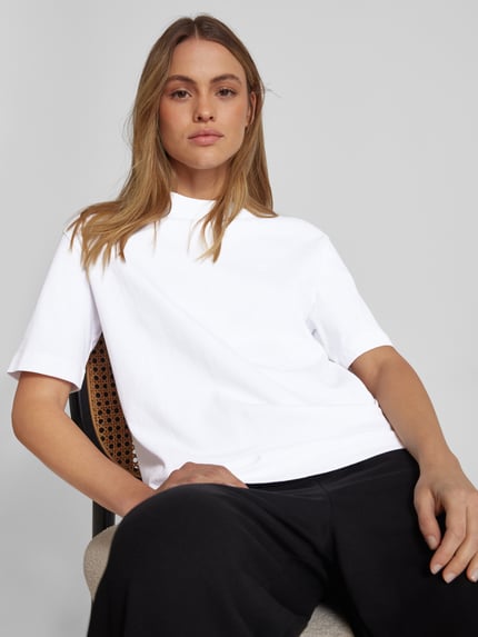 ARMEDANGELS T-shirt met labelstitching, model 'TARJAA' Wit - 3