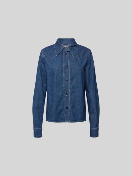 Closed Jeansjack met knoopsluiting Blauw - 2