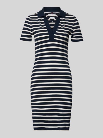 Tommy Hilfiger Enganliegendes Polokleid aus Baumwoll-Mix Marine 2