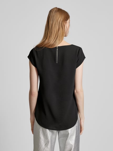 ONLY Blouseshirt in effen design Zwart - 5