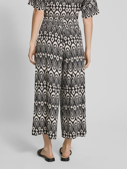 Christian Berg Woman Wide leg stoffen broek met tunnelkoord Zwart - 5