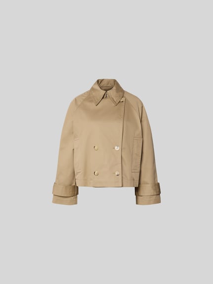 Produktfoto, Relaxed Fit Jacke mit Umlegekragen van Joseph in beige, puur katoen, dubbele knoopsluiting, steekzakken, ruglengte 46 cm, borstwijdte 55 cm, mouwlengte 58 cm, dames jack.