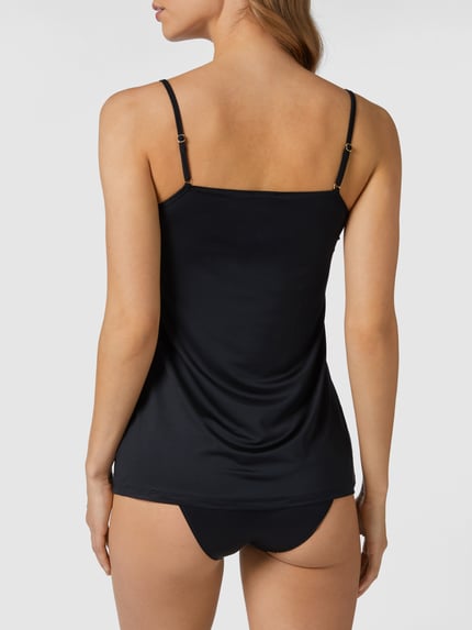 HANRO Top van satijn, model Satin Deluxe Zwart - 4