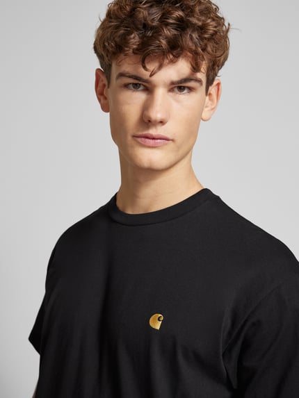 Carhartt Work In Progress T-shirt met labelstitching Zwart - 3
