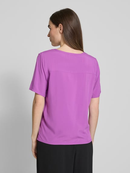 Christian Berg Woman Bluzka o kroju regular fit z dekoltem w serek Fioletowy 5