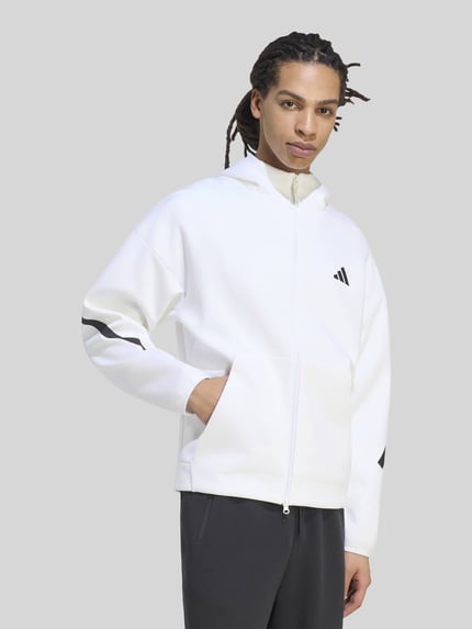 adidas Sportswear Sweatjacke mit Logo-Details Modell 'M Z.N.E. FZ' Weiss 4