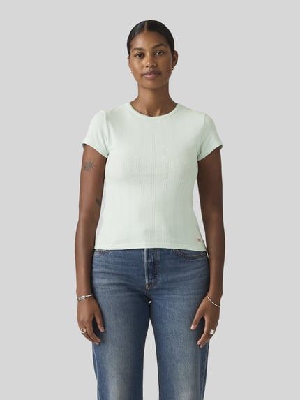 Levi's® regular fit T-shirt met ronde hals Lichtblauw - 4