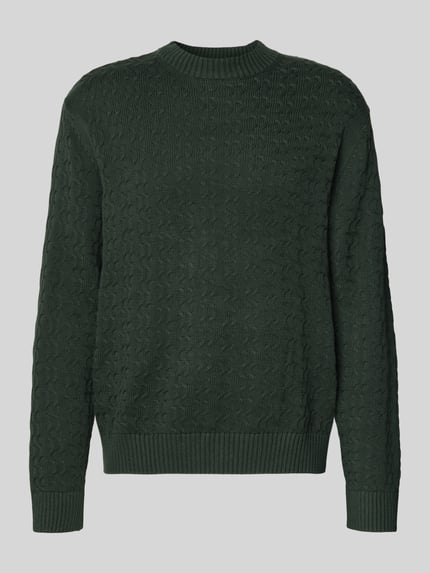 Selected Relaxed fit pullover van puur katoen, model 'PHILIP' Donkergroen - 2