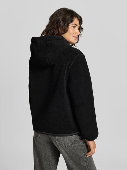 Tommy Hilfiger Regular fit teddy-/webbontjack met gestikt logo Zwart - 5