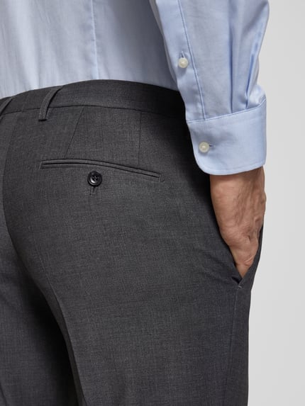 CINQUE Slim Fit Anzughose mit Bügelfalten Modell 'Castello' Mittelgrau 3