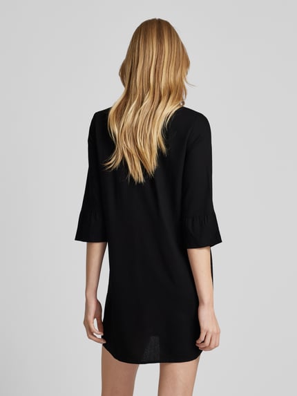 VERO MODA Tunikakleid aus Viskose-Leinen-Mix Modell 'MYMILO' Black 5