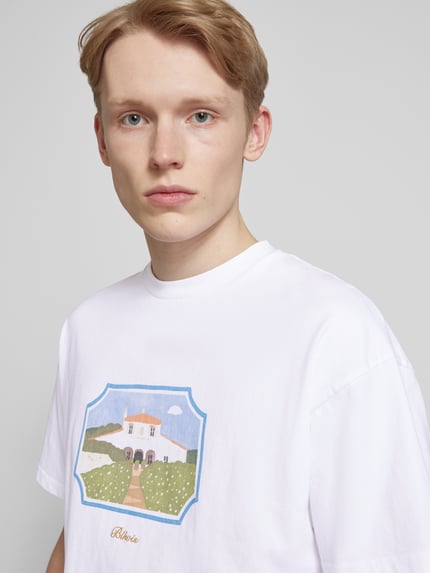BLKVIS T-Shirt mit Motiv-Print Modell 'DOMAINE' Weiss 3