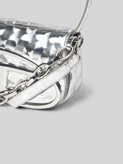 Diesel Crossbody tas met all-over motief Zilver - 3
