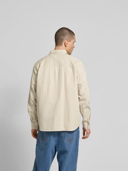 Wood Wood Relaxed fit vrijetijdsoverhemd met borstzak Lichtgrijs - 5