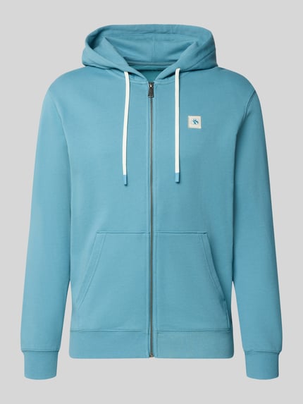 Sweatjacke mit Logo-Patch und Känguru-Tasche Shop The Look MANNEQUINE