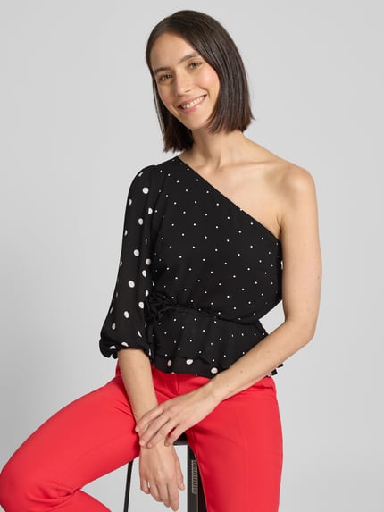 Marc Cain Blusenshirt mit One-Shoulder-Träger Black 3