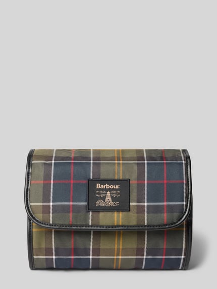 Barbour Kulturbeutel in aufklappbarer Form Oliv 1
