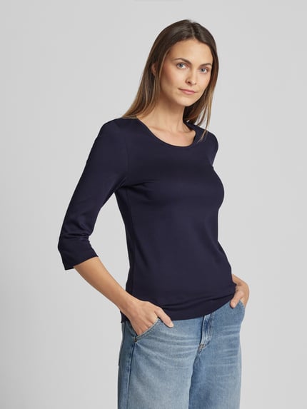 Christian Berg Woman T-shirt met 3/4-mouwen in effen design Donkerblauw - 4