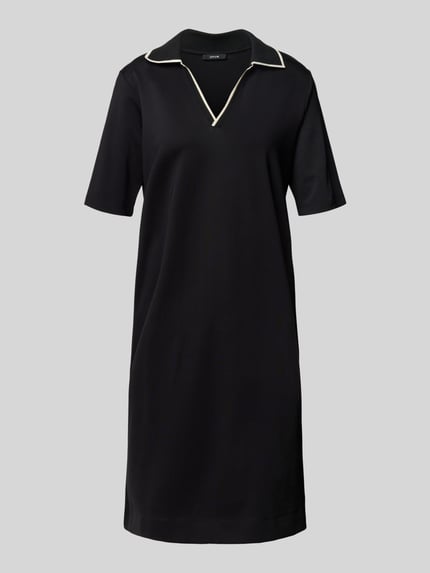 OPUS Knielanges T-Shirt-Kleid mit Umlegekragen Modell 'Wembli' Black 2