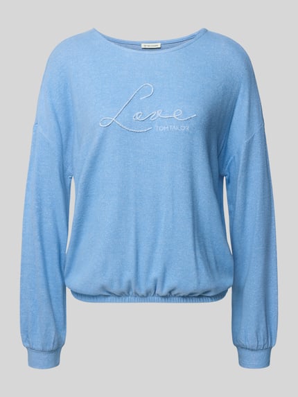 Tom Tailor Regular Fit Sweatshirt aus Viskose-Mix Bleu 2