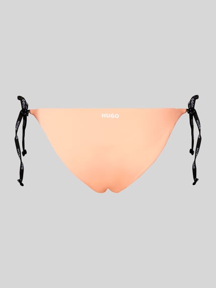 HUGO Bikini-Hose mit Schnürung und Label-Details Apricot 3