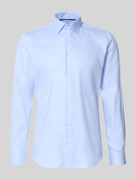 Jake*s Koszula biznesowa o kroju slim fit z czystej bawełny Błękitny 1