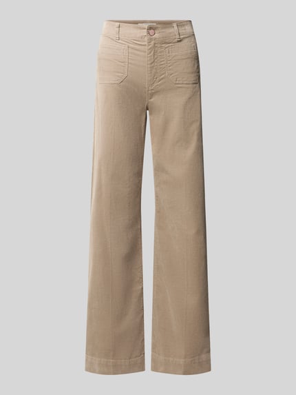 Christian Berg Woman Regular Fit Hose mit Cordstruktur Sand 1