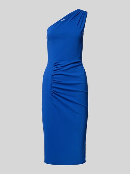 SISTAGLAM Knielanges Cocktailkleid mit One-Shoulder-Träger Royal 2