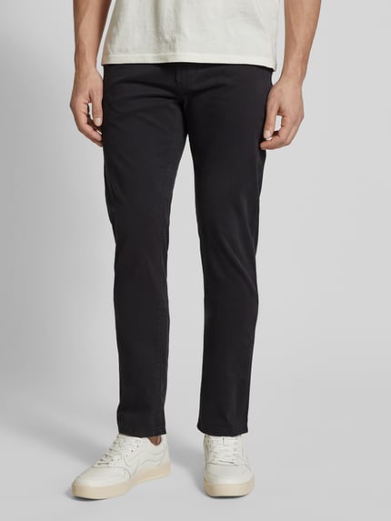 BOSS Orange Slim Fit Chino mit französischen Eingrifftaschen Black 4