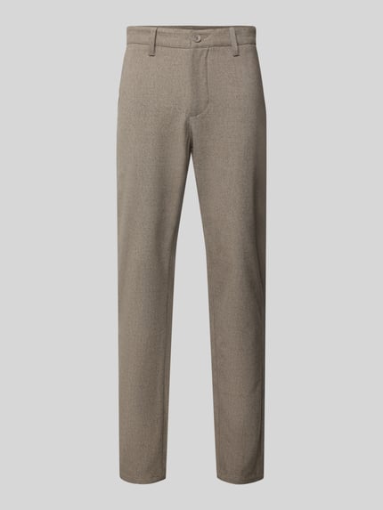 ONLY & SONS Slim Fit Brushed Chino mit Viskose-Anteil Modell 'MARK' Hellbraun 2