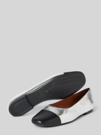 Vagabond Ballerina's met gestructureerde zool, model 'JOLIN' Zilver - 4