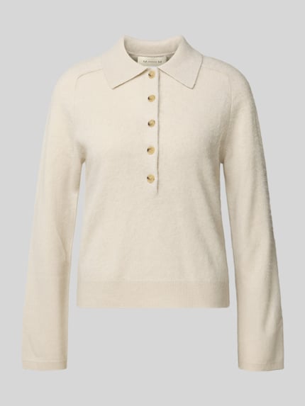 Strickpullover aus Schurwoll-Kaschmir-Mix Modell 'CELLULA' Shop The Look MANNEQUINE
