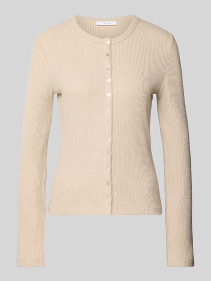 Cardigan met ronde hals, model 'Saltus' Shop The Look MANNEQUINE