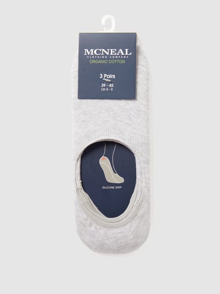 MCNEAL Füßlinge in melierter Optik im 3er-Pack Graphit Melange 3